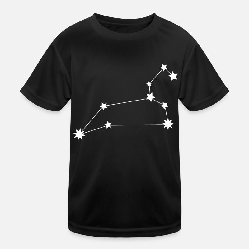 Sternzeichen Löwe - Kinder Funktions-T-Shirt - Schwarz