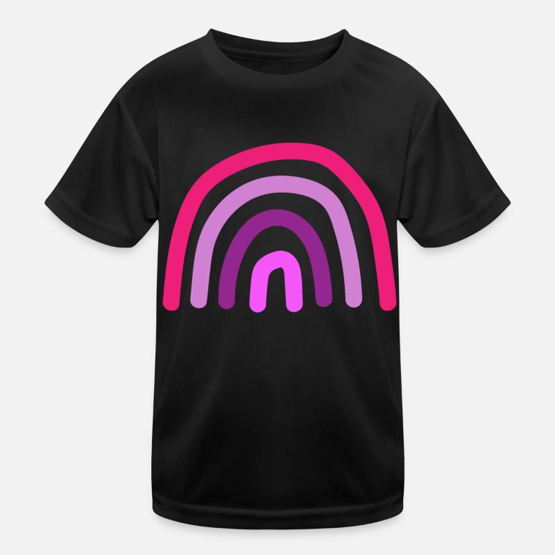 Rosa Regenbogen Kinder Funktions-T-Shirt