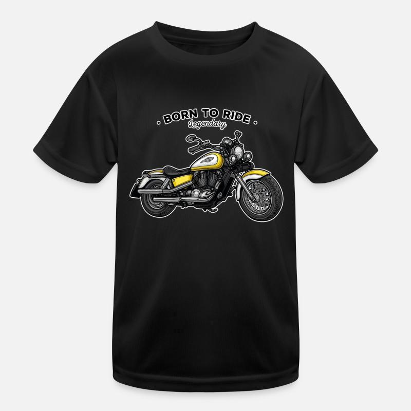 Chopper // Motorcycle - Kids Functional T-Shirt - black