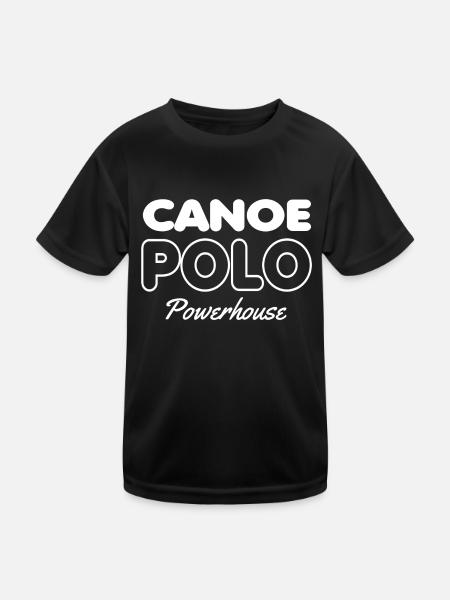 Canoe Polo Powerhouse - canoe polo - paddle - Kids Functional T-Shirt - black - Front