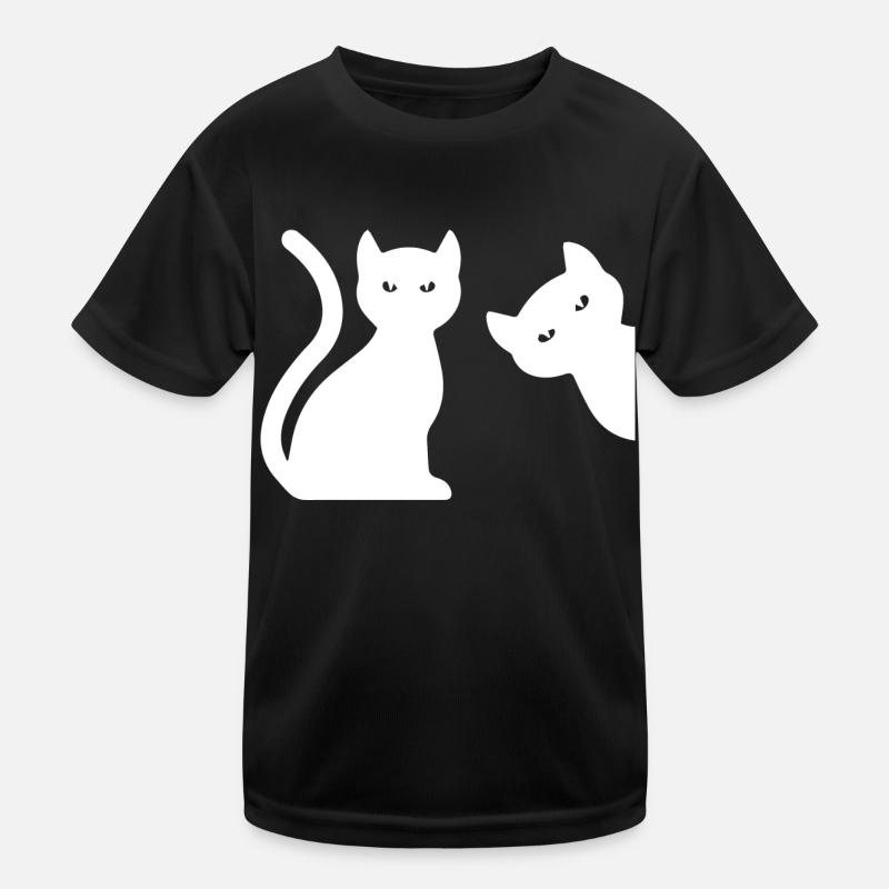 Chat Katze T-shirt sport Enfant