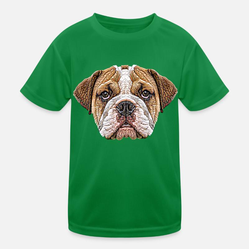 Visage de bouledogue anglais T-shirt sport Enfant