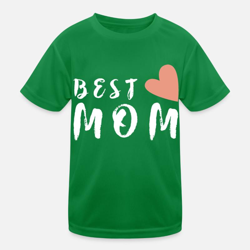 Best Mom Muttertag Beste Mama Mutter Geschenk Herz Kinder Funktions-T-Shirt