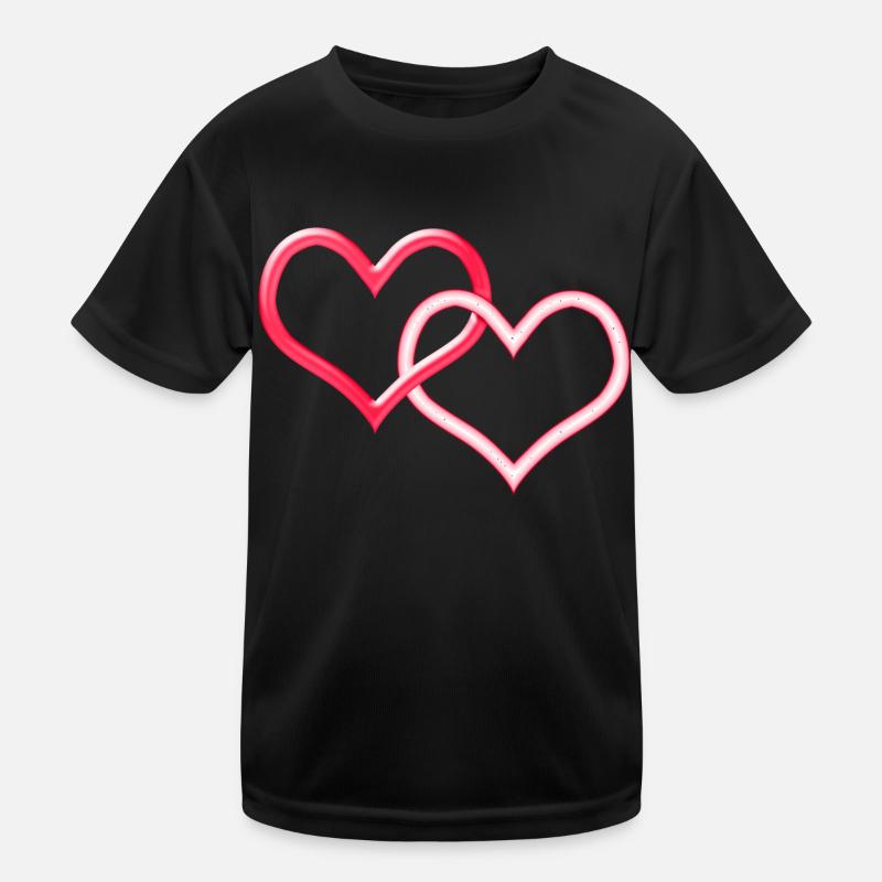 Two Connected Hearts Kids Functional T-Shirt