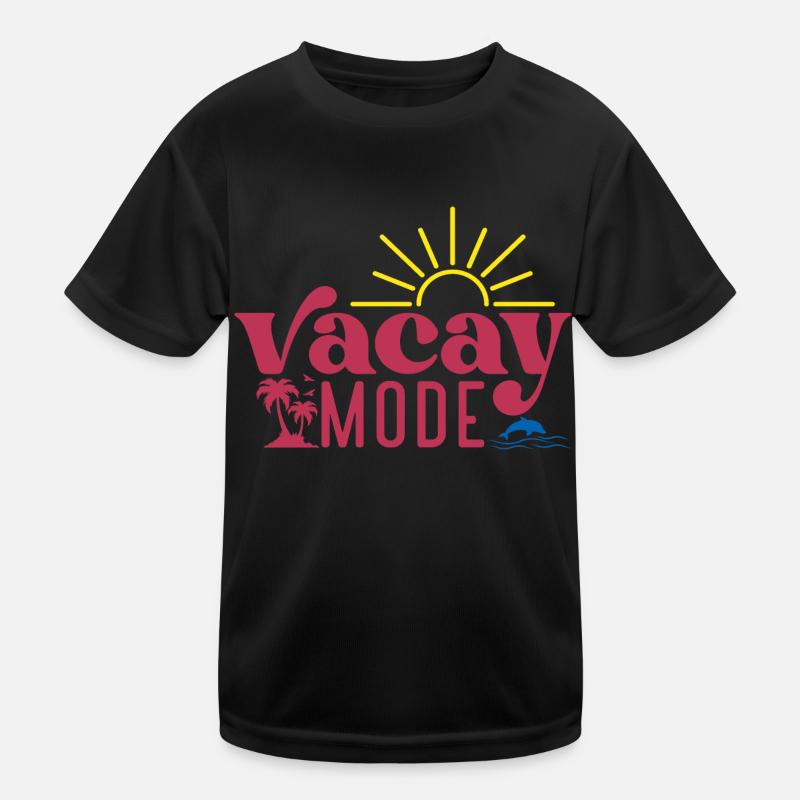 Vacay Mode, Vacances, Eté, Soleil, Plage, Mer, Baignade T-shirt sport Enfant