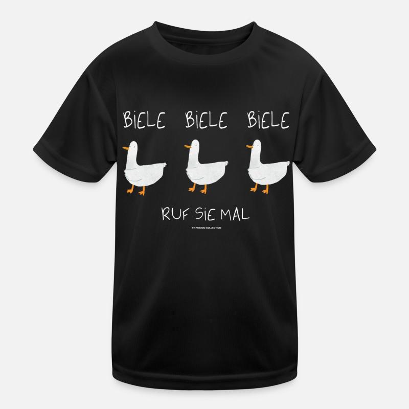 Biele Biele Biele Ruf sie mal - Kinder Funktions-T-Shirt - Schwarz