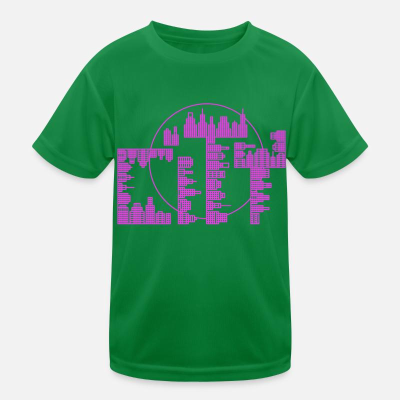 Skyline, City - version violette T-shirt sport Enfant