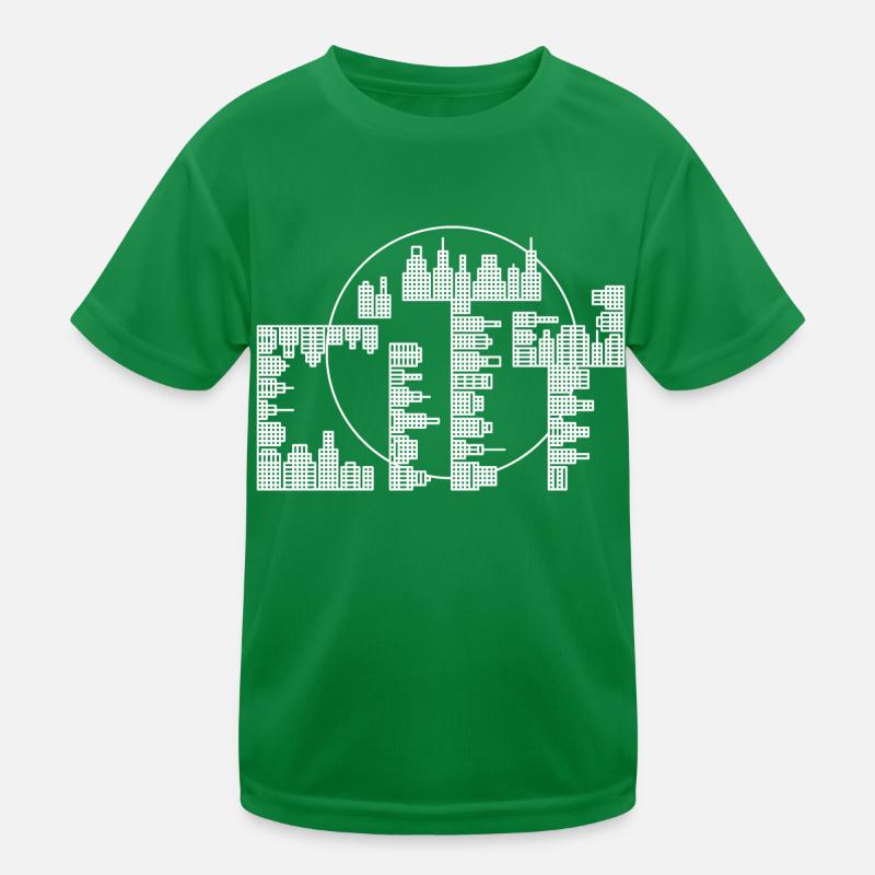 Skyline, City - white version Kids Functional T-Shirt