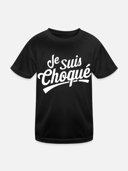 Je suis choqué - T-shirt sport Enfant - noir - Devant