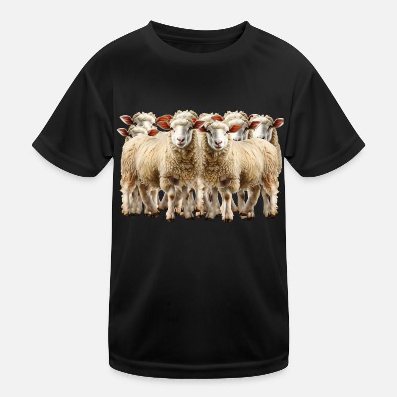 Schafherde in der Landschaftspflege Kinder Funktions-T-Shirt