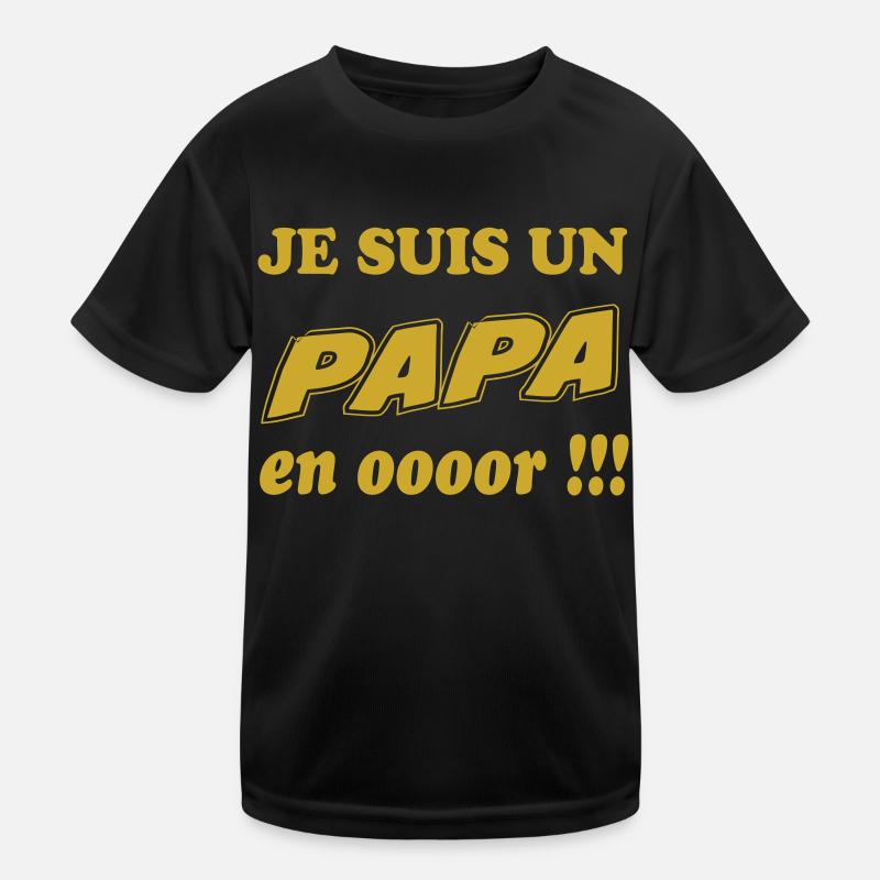 A dad in ooooor - Kids Functional T-Shirt - black