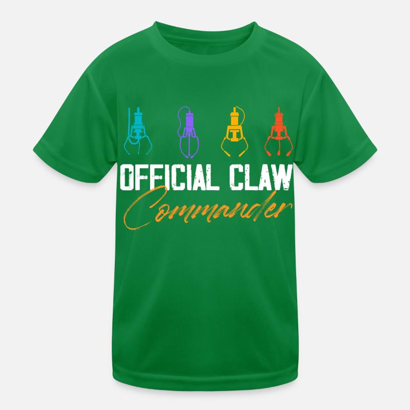 Official Claw Commander Arcade Crane Machine Kinder Funktions-T-Shirt
