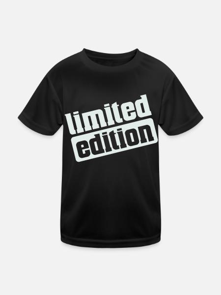 limited edition - Kinder Funktions-T-Shirt - Schwarz - Vorne