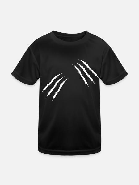 krallen 2 - Kinder Funktions-T-Shirt - Schwarz - Vorne