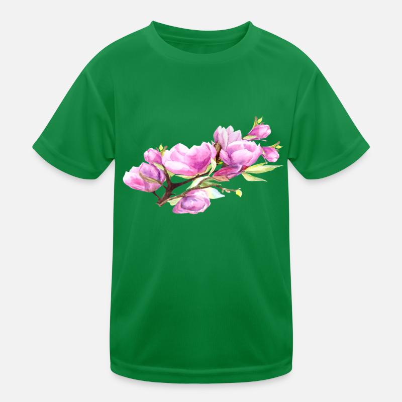 Magnolia Spring Flower Summer Kids Functional T-Shirt