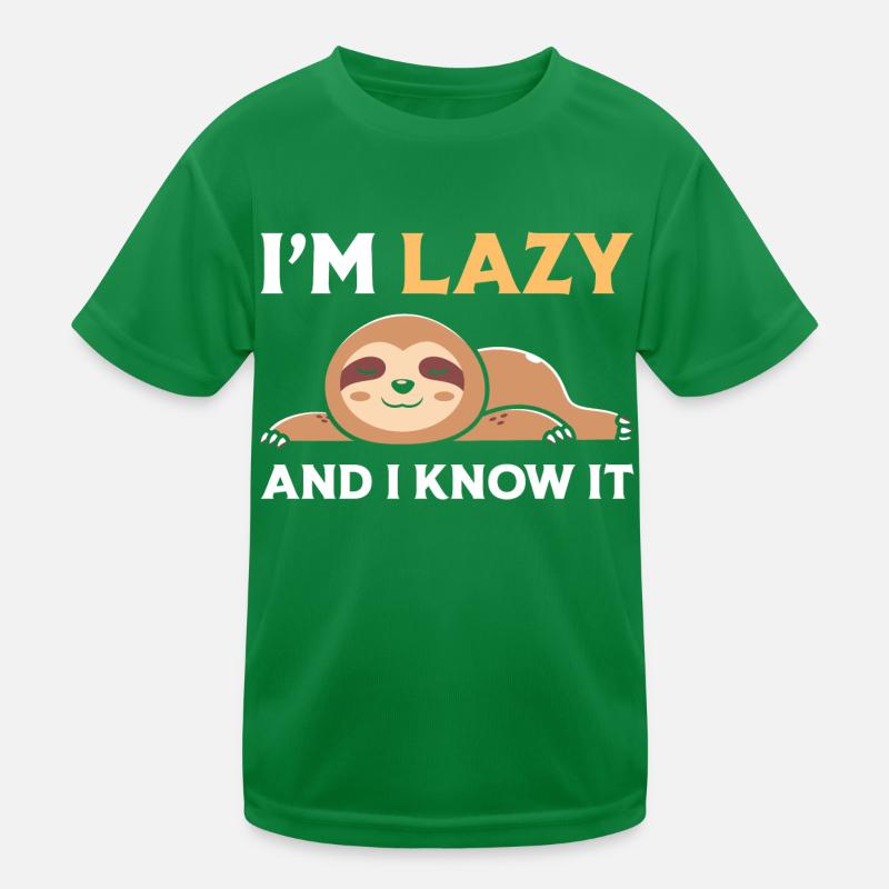 I'm Lazy and I know it Kids Functional T-Shirt
