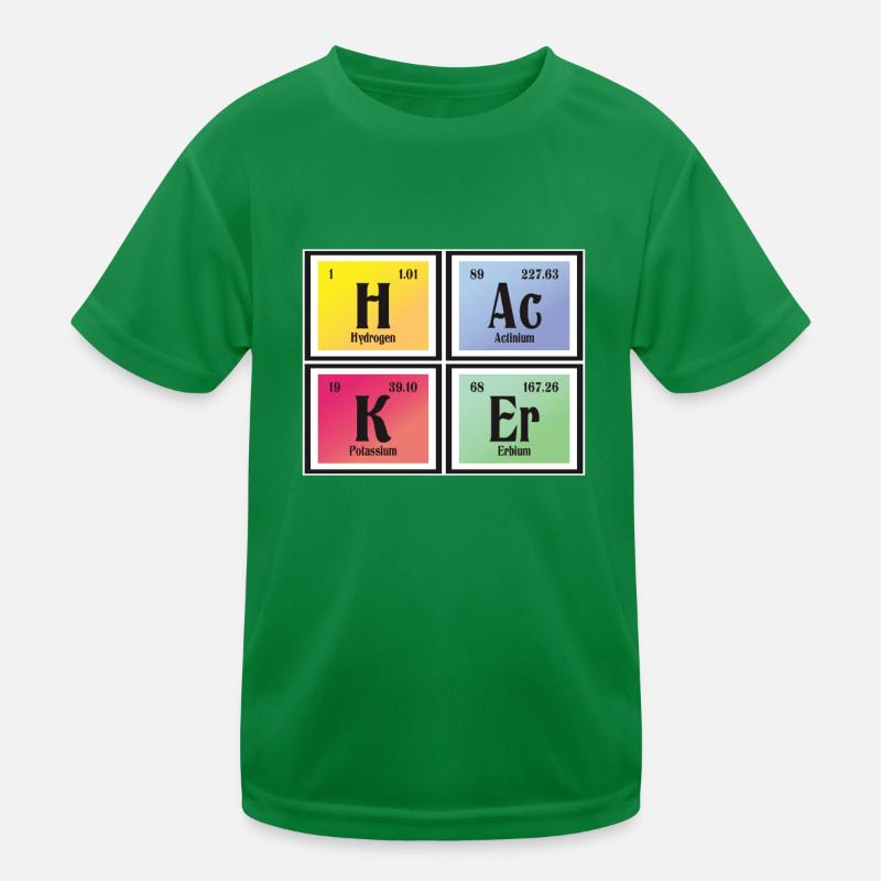 Hacker-| Periodensystem der Elemente Kinder Funktions-T-Shirt