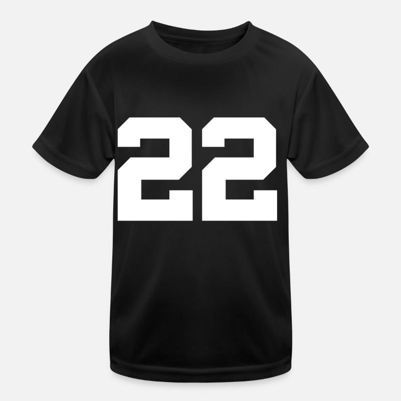 Number 22 - Kids Functional T-Shirt - black