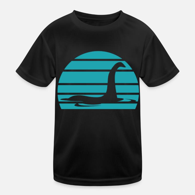 Divertente mostro di Loch Ness Criptozoologia Nessie Maglietta sportiva per bambini