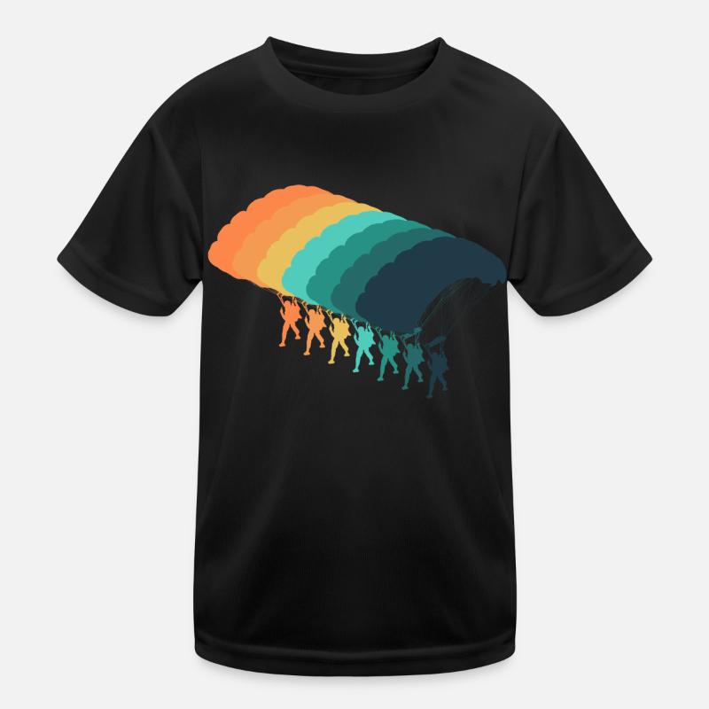 Vintage-Fallschirm Kinder Funktions-T-Shirt