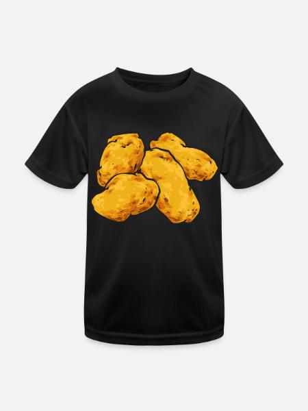 Chicken Nugget Lover Chicken Nuggets - Kids Functional T-Shirt - black - Front