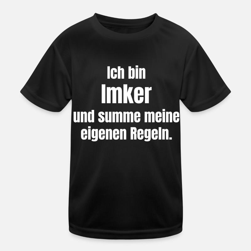 Imker - Kinder Funktions-T-Shirt - Schwarz