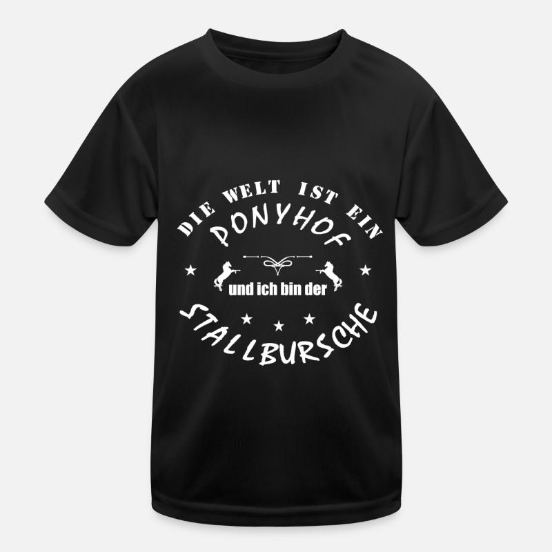 Ponyhof lustiger Spruch Kinder Funktions-T-Shirt