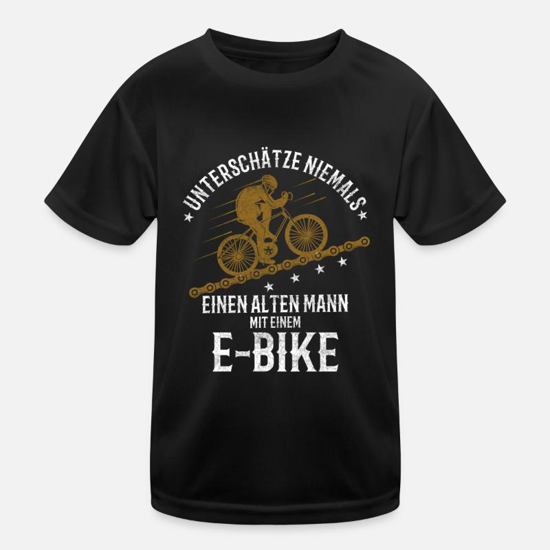 Fahrrad E-Bike lustiger Spruch Kinder Funktions-T-Shirt