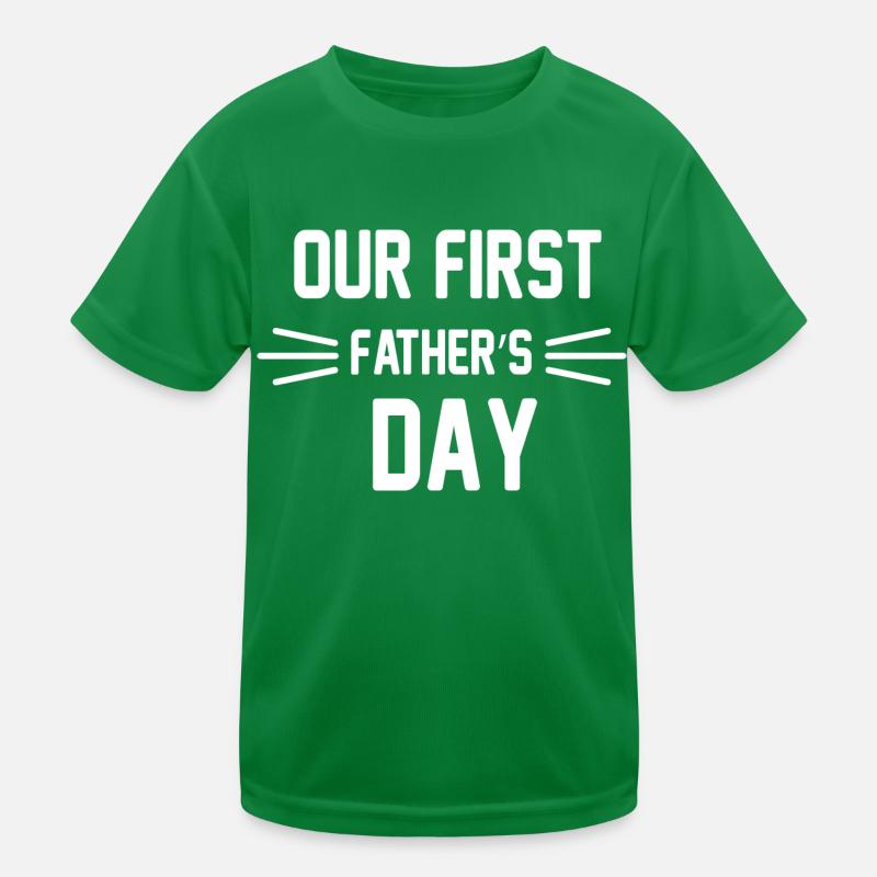 Unser erster Vatertag Kinder Funktions-T-Shirt
