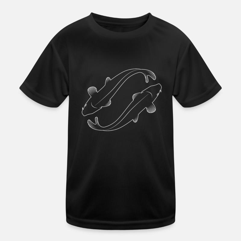 Koi carp for dark surface - Kids Functional T-Shirt - black