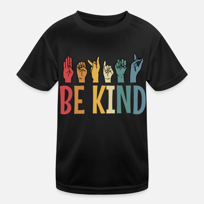 Be Kind American Sign Language ASL Teacher Kids Functional T-Shirt
