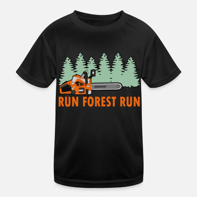 Tronçonneuse Run Forest Run Funny Lumberjack stihl s T-shirt sport Enfant