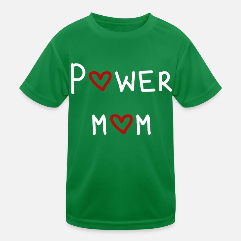 power mom Mama Mutter Kinder Eltern Schrift Kinder Funktions-T-Shirt