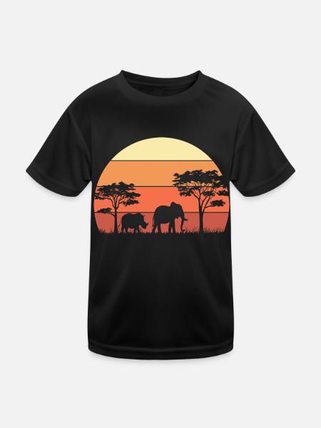Retro Graphic Animal Keeper Zoo Keeper Animal Love - Kinder Funktions-T-Shirt - Schwarz - Vorne