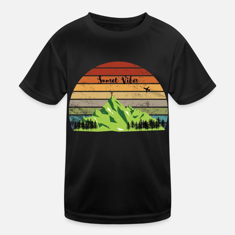 Sunset Vibes Kinder Funktions-T-Shirt