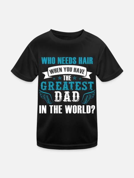 Großartiger Vater der Welt - Kinder Funktions-T-Shirt - Schwarz - Vorne