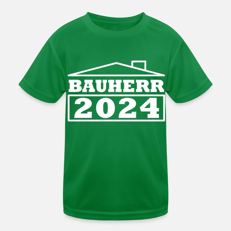 Stolzer Bauherr 2024 - Eigenheim Design Kinder Funktions-T-Shirt