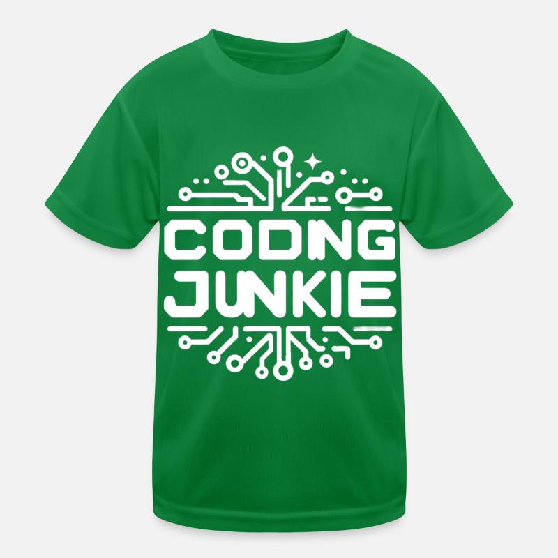Coding Junkie 13 Kinder Funktions-T-Shirt