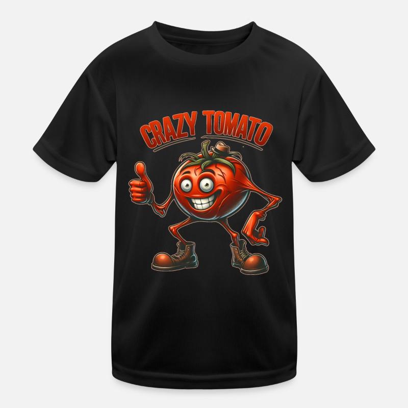 Crazy Veggies : Tomate d’horreur avec chapeau + Thumps Up T-shirt sport Enfant