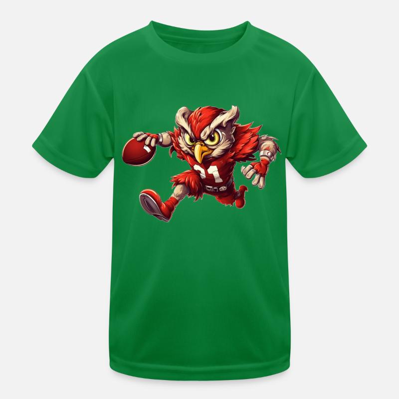 Football Eule Kinder Funktions-T-Shirt