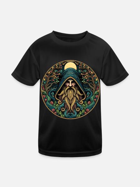 Druide - T-shirt sport Enfant - noir - Devant