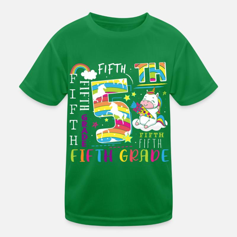 5th Grade Unicorn Schoolchild Kids Functional T-Shirt