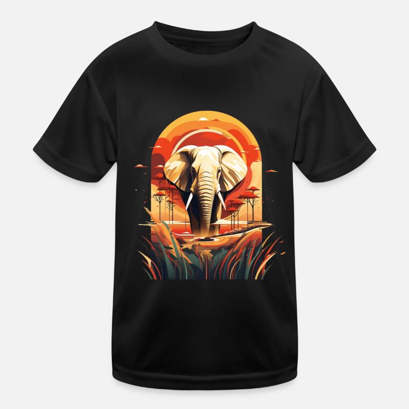 Éléphant dans la savane T-shirt sport Enfant