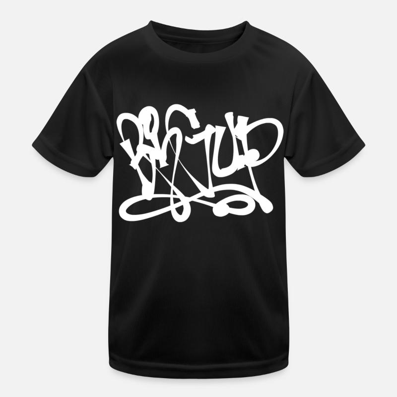 BIGUP Graffiti - Kids Functional T-Shirt - black