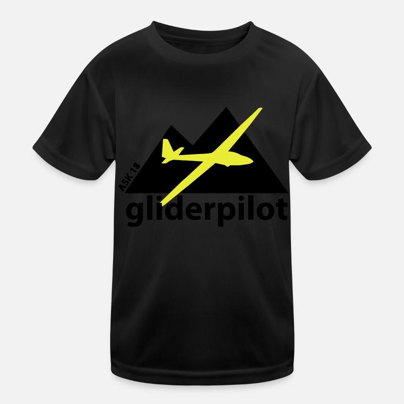 soaring-tv: gliderpilot - Kinder Funktions-T-Shirt - Schwarz