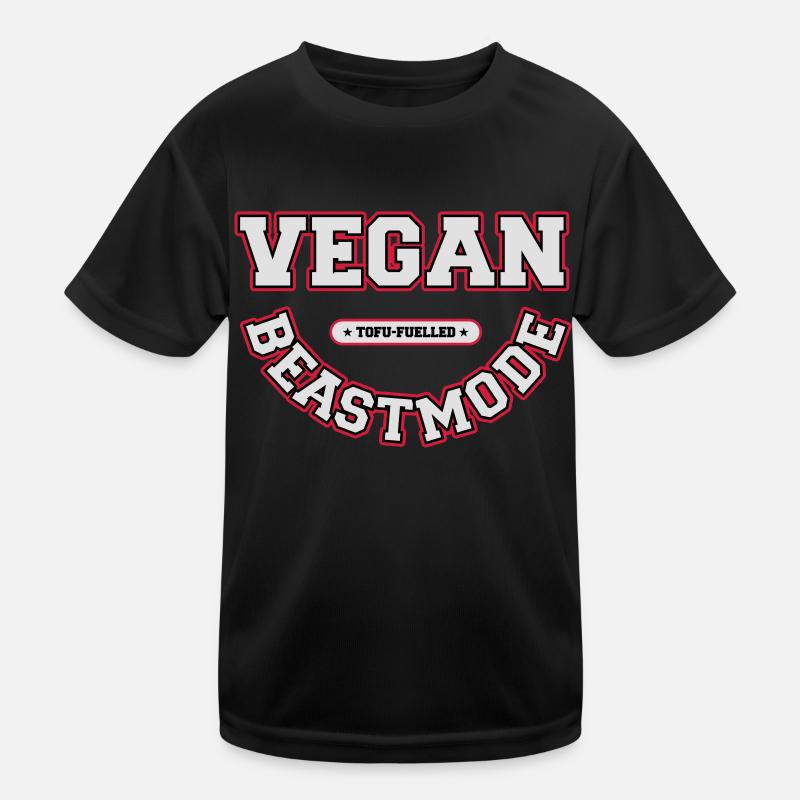 VeganBeastmode [red] [vector] Kinder Funktions-T-Shirt