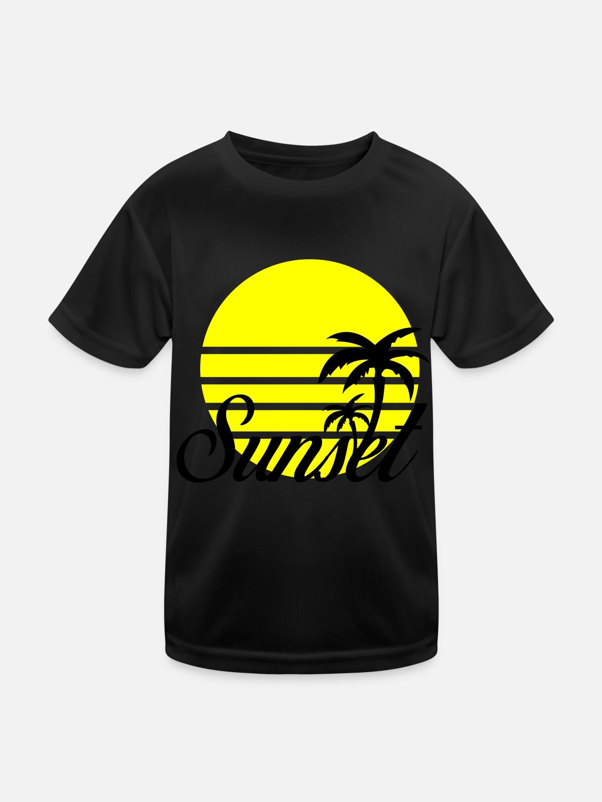 Sunset - Kids Functional T-Shirt - black - Front