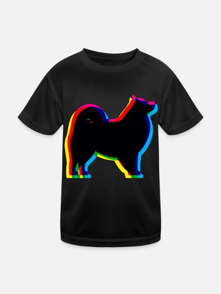 CMYK Samoyed - Kids Functional T-Shirt - black - Front