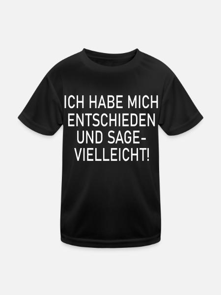 Fun Spaß Lustige - Kinder Funktions-T-Shirt - Schwarz - Vorne