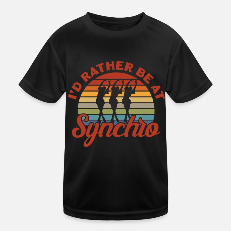 I'd Rather Be At Synchro Kinder Funktions-T-Shirt